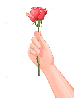 女神节手持花束