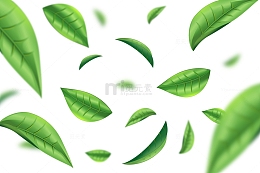弥散风绿茶元素