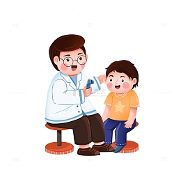 医生检查耳朵元素