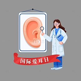 国际爱耳日元素