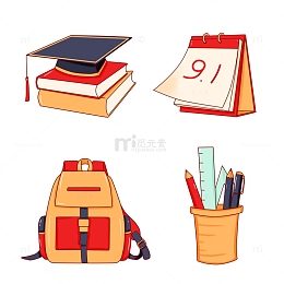开学季书包文具