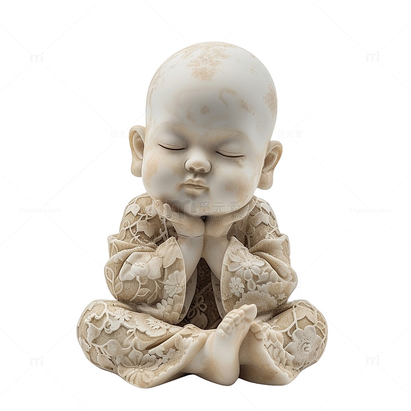可爱的婴儿石雕雕塑装饰品