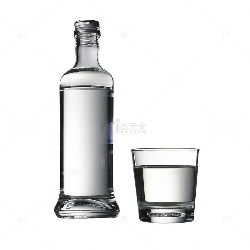 酒瓶与酒杯免扣玻璃瓶玻璃杯