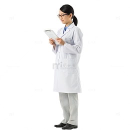看病理报告的女医生