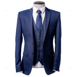 蓝色的西服正装