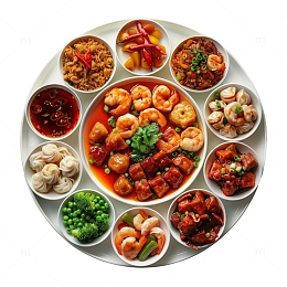 美食摄影中国菜俯拍图片