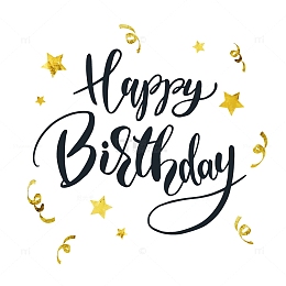 生日快乐文字元素