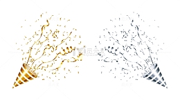 节日礼花筒彩带