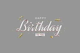 生日快乐标语文字元素