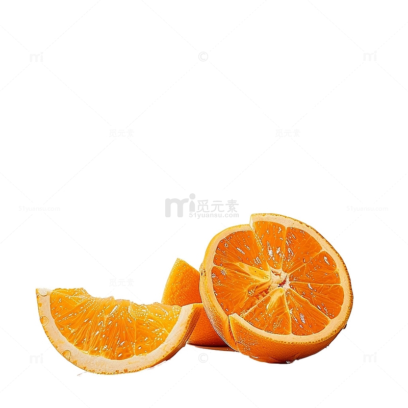 切开的橙子摄影图片