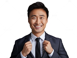 自信西装男性半身像