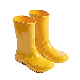 黄色的胶鞋雨鞋