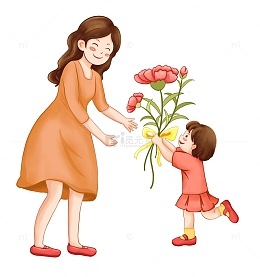 妇女节女神节送花小女孩妈妈花束