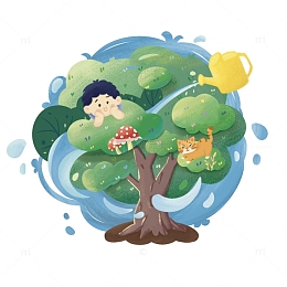 植树节创意元素主题