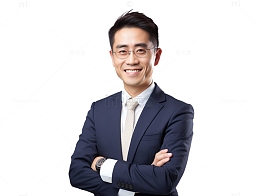 戴眼镜男性培训导师形象