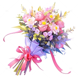 3D花束一束花1