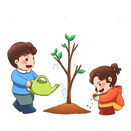 植树节卡通人物
