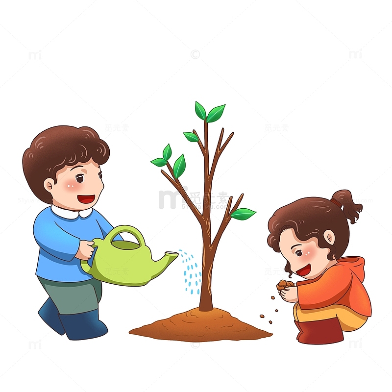 植树节卡通人物
