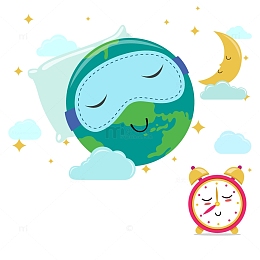 世界睡眠日插画主题