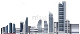 城市楼房小区楼宇