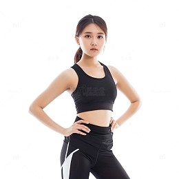 运动健身女性半身像