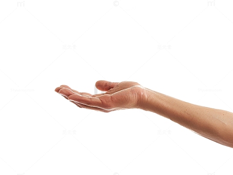 手部托举展示特写