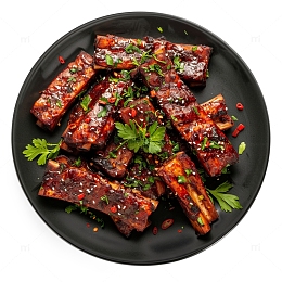 一盘酱香排骨