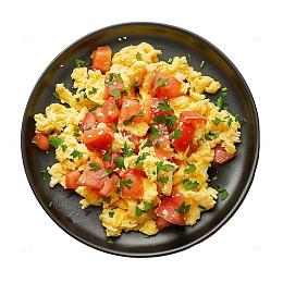 一碟番茄炒鸡蛋