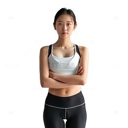 健身女性半身像