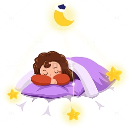 世界睡眠日云上帐篷睡觉的女孩元素
