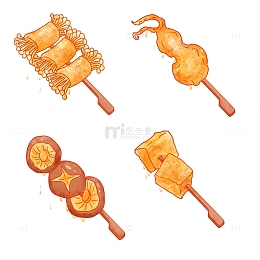 麻辣烧烤鱿鱼金针菇