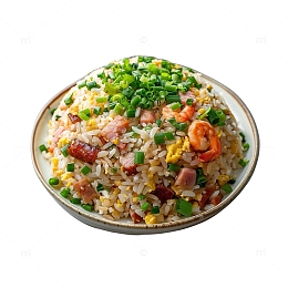 虾仁扬州炒饭葱花炒饭