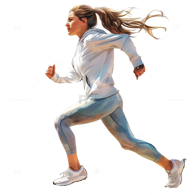 运动跑步健身的女子