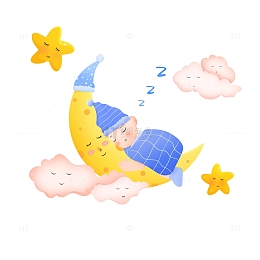 世界睡眠日插画素材