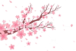 飘落的樱花唯美元素