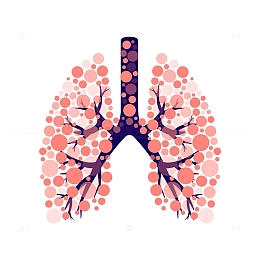 创意肺部器官插画