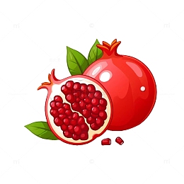 卡通手绘石榴