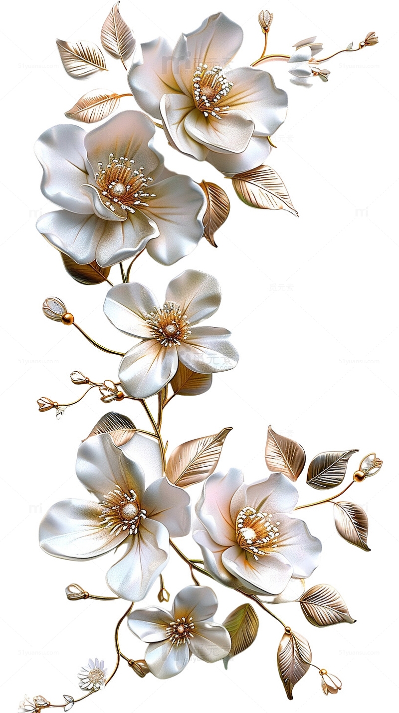 白色花朵装饰4