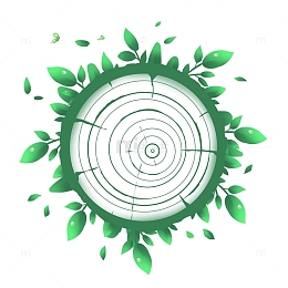 绿色年轮植物树叶