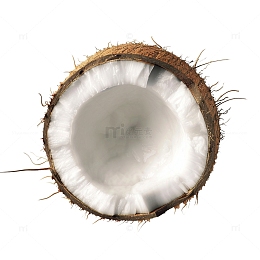 一个打开的椰子
