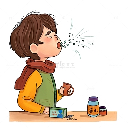 咳嗽吃药人物
