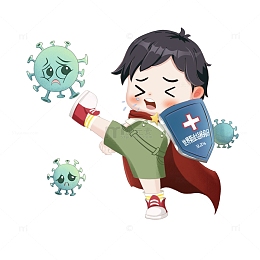 预防肺结核卡通