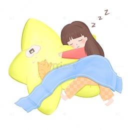 睡眠女孩卡通
