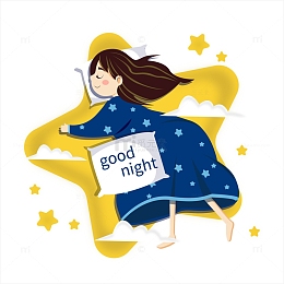 手绘星星睡眠日