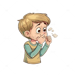 咳嗽人物病毒的小孩
