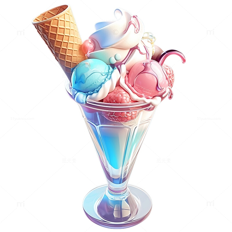 冰淇淋3D卡通ICON图标2