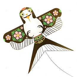 春天风筝纸鸢元素
