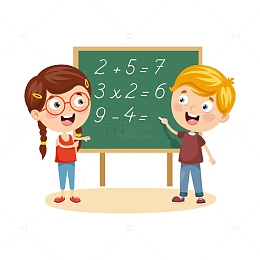 开学季学生黑板插画