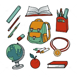 学习用品书包文具小元素