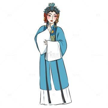 女生头像png戏剧戏曲文艺中国风手绘bannerpsdjpg戏剧脸谱插画psdpng